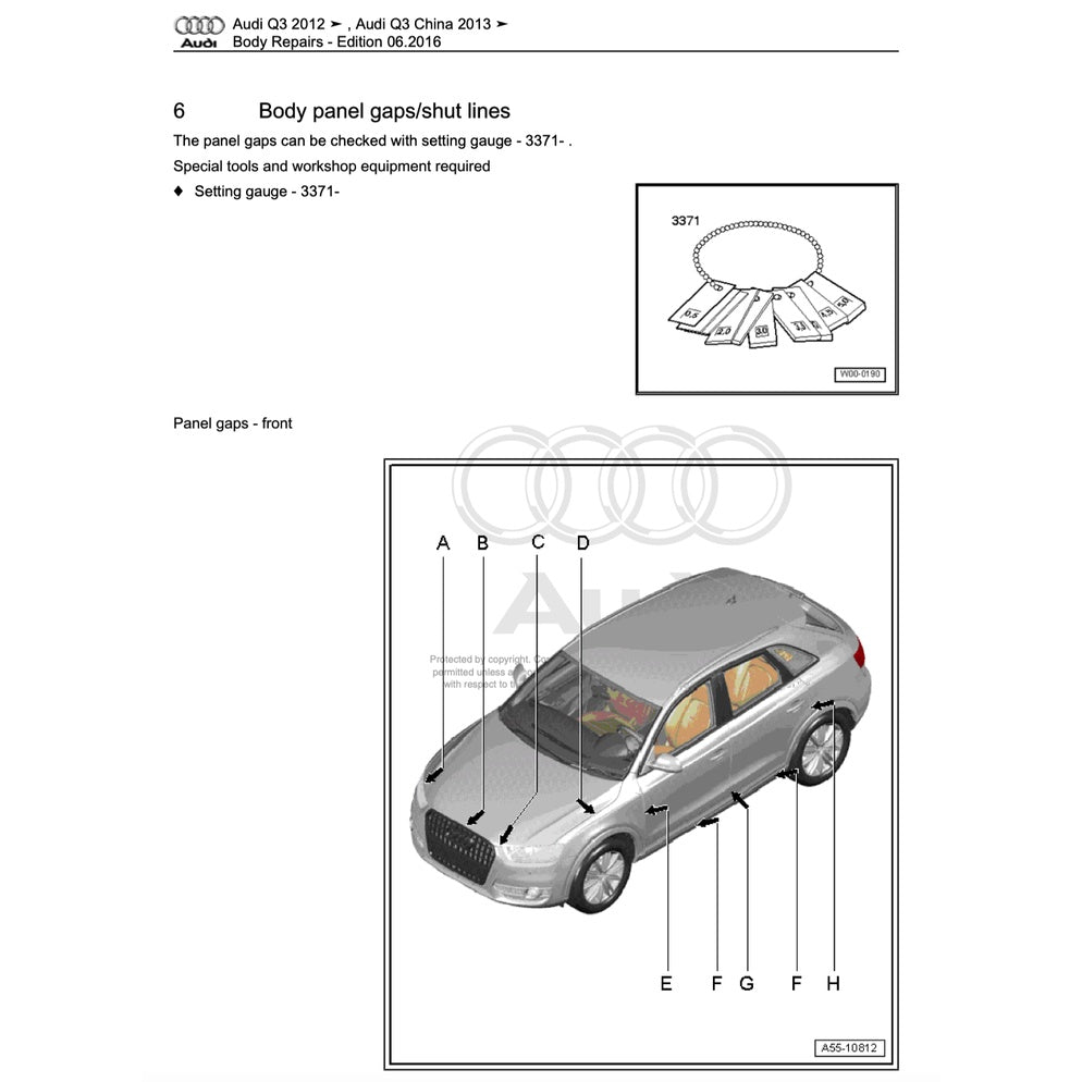 AUDI Q3 8U (2011-2018) SERVICE WORKSHOP MANUAL