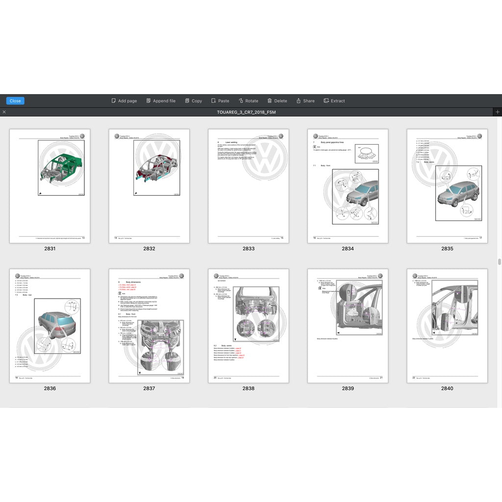 VW TOUAREG III CR7 (2018) SERVICE WORKSHOP MANUAL