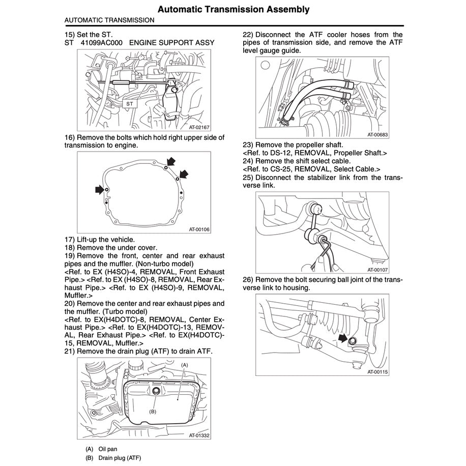 SUBARU FORESTER SG (2002-2008) SERVICE WORKSHOP MANUAL