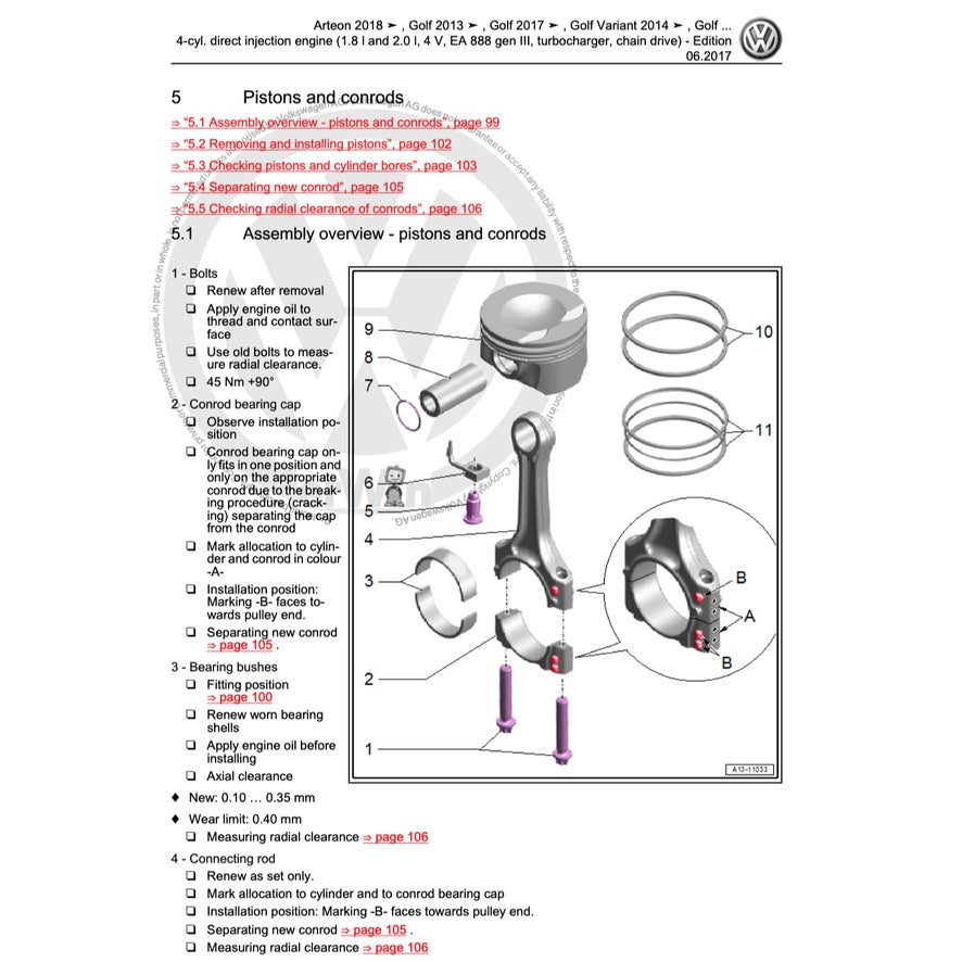 VW TIGUAN II AD/BW (2016-2024) SERVICE WORKSHOP MANUAL