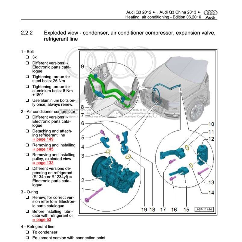 AUDI Q3 8U (2011-2018) SERVICE WORKSHOP MANUAL