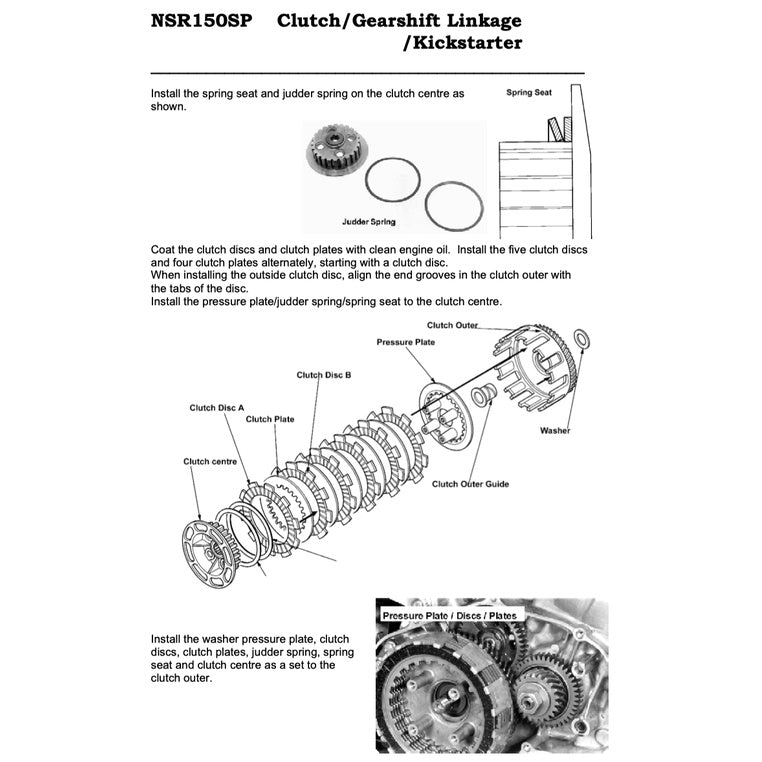 HONDA NSR 150SP (1997-2010) SERVICE WORKSHOP MANUAL + PARTS CATALOGUE + OWNER'S MANUAL - REPSOL REPLICA