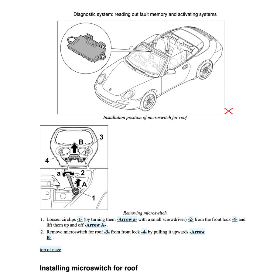 PORSCHE 911 997 (2004-2013) CONVERTIBLE TOP/ TARGA TOP SERVICE REPAIR MANUAL