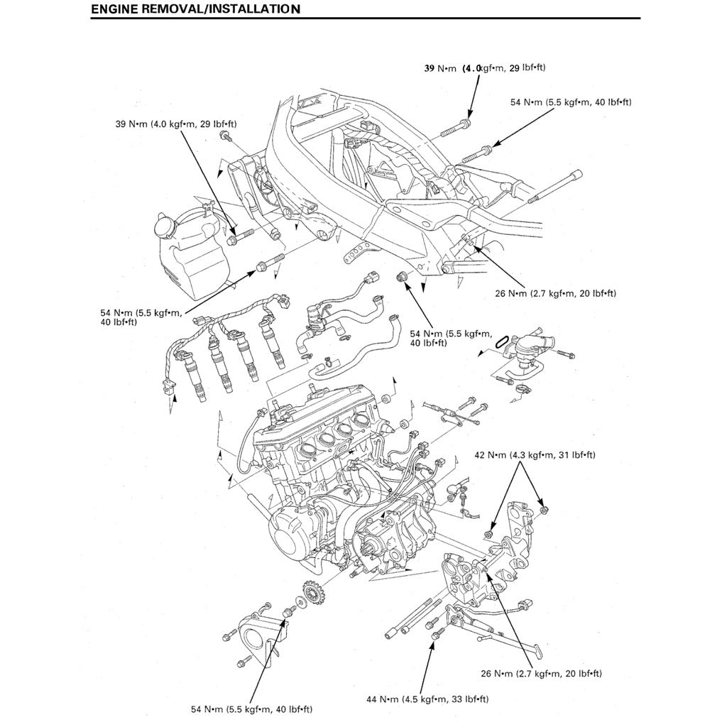 HONDA CBR954RR FIREBLADE (2002-2003) SERVICE REPAIR MANUAL + PARTS CATALOGUE + OWNER'S MANUAL