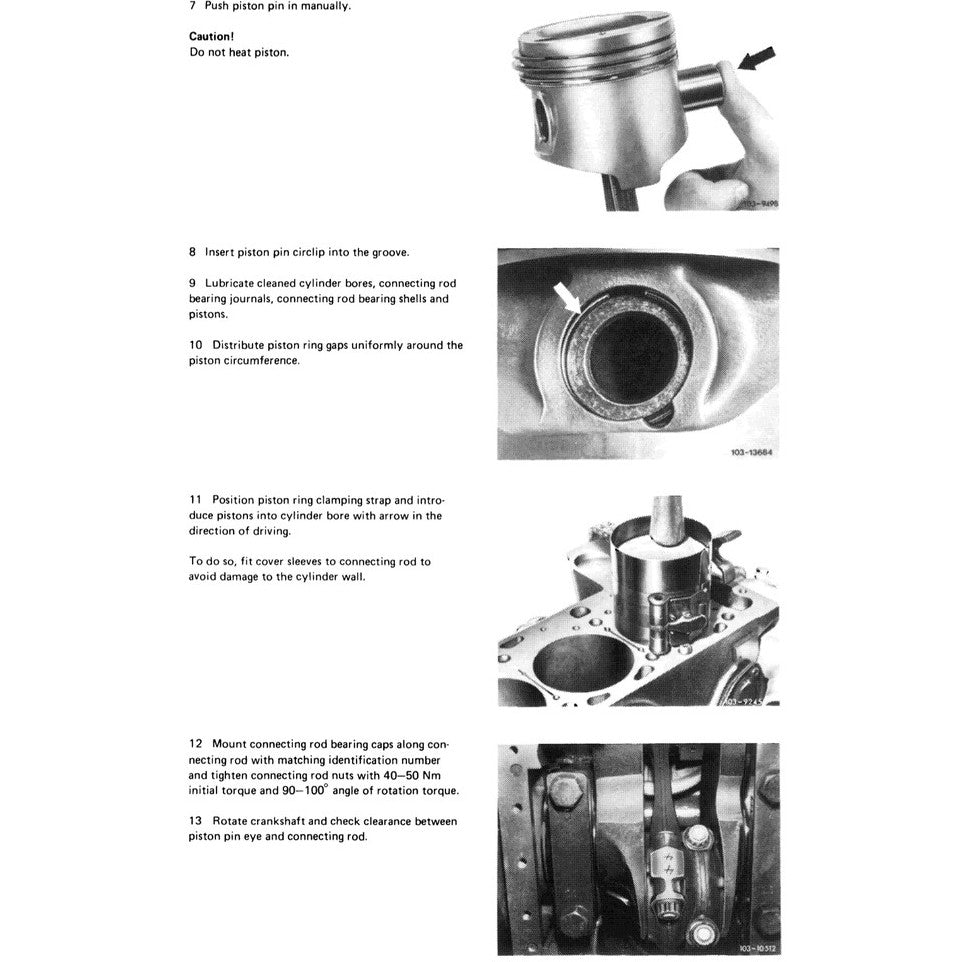 MERCEDES BENZ ENGINE M116 (1969-1991) SERVICE WORKSHOP MANUAL