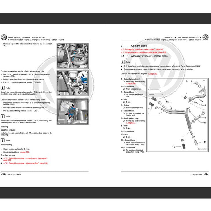VW NEW BEETLE A5 (2012-2019) FACTORY SERVICE WORKSHOP MANUAL