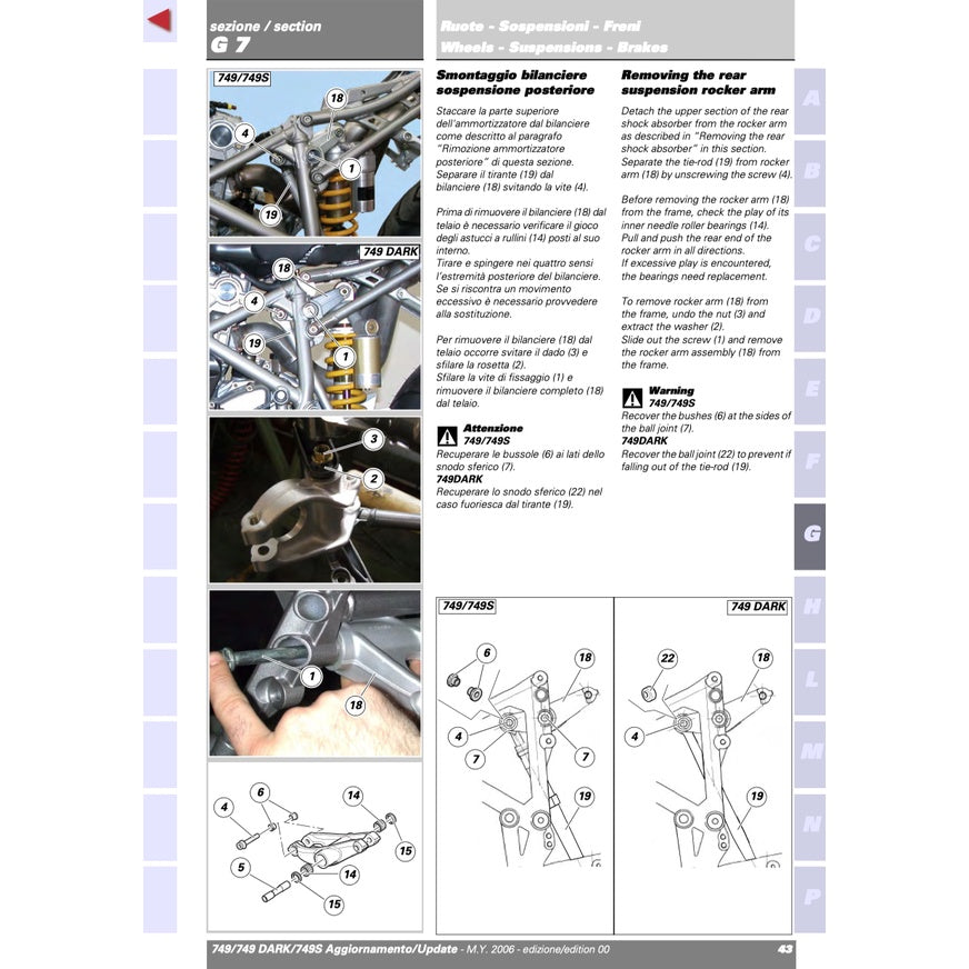 DUCATI 749 / 749S/ 999 / 999s / 999RS (2003-2006) SERVICE REPAIR WORKSHOP MANUAL + PARTS CATALOGUE + OWNER'S MANUAL