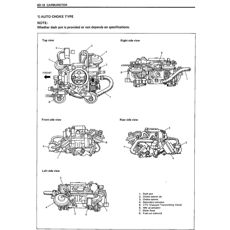 SUZUKI VITARA ET/TA (1989-1998) SERVICE WORKSHOP MANUAL