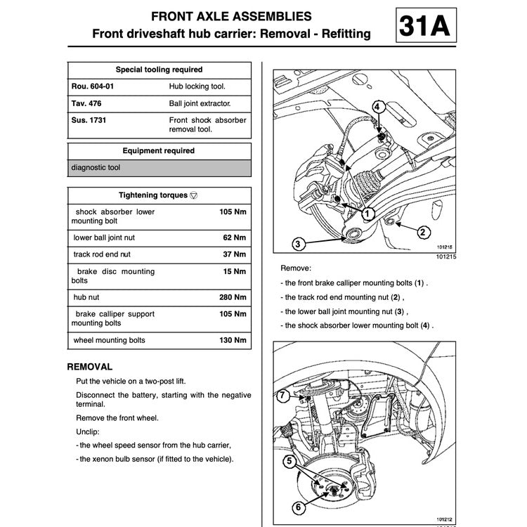 RENAULT SCENIC II J84 (2003-2009) SERVICE WORKSHOP MANUAL