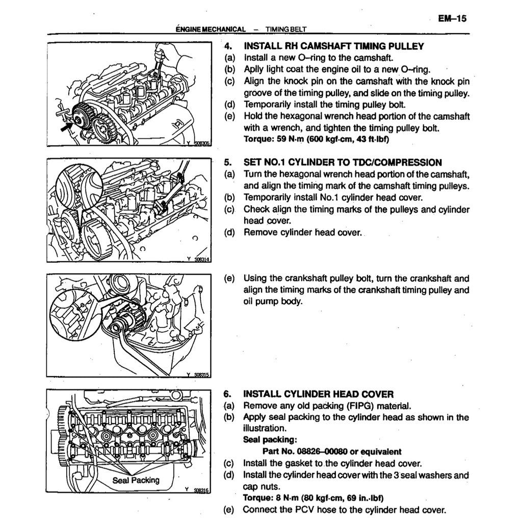 4AGE TOYOTA ENGINE 4A-GE (20V) "BLACKTOP" SERVICE WORKSHOP MANUAL + DIAGNOSTIC MANUAL + WIRING DIAGRAMS/ECU PINOUTS