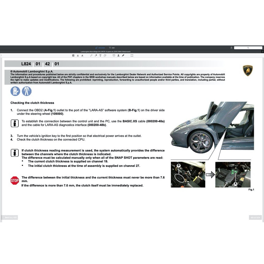 LAMBORGHINI MURCIELAGO LP670 (2009-2010) FACTORY SERVICE MANUAL