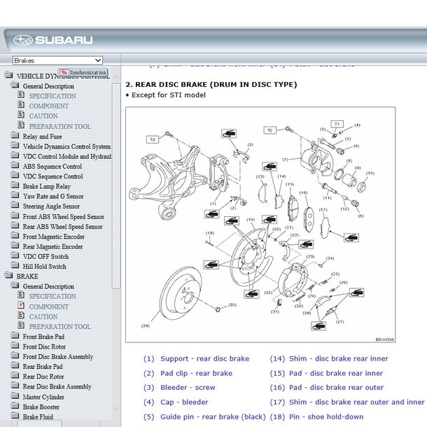 SUBARU LEVORG (2015-2020) SERVICE WORKSHOP MANUAL
