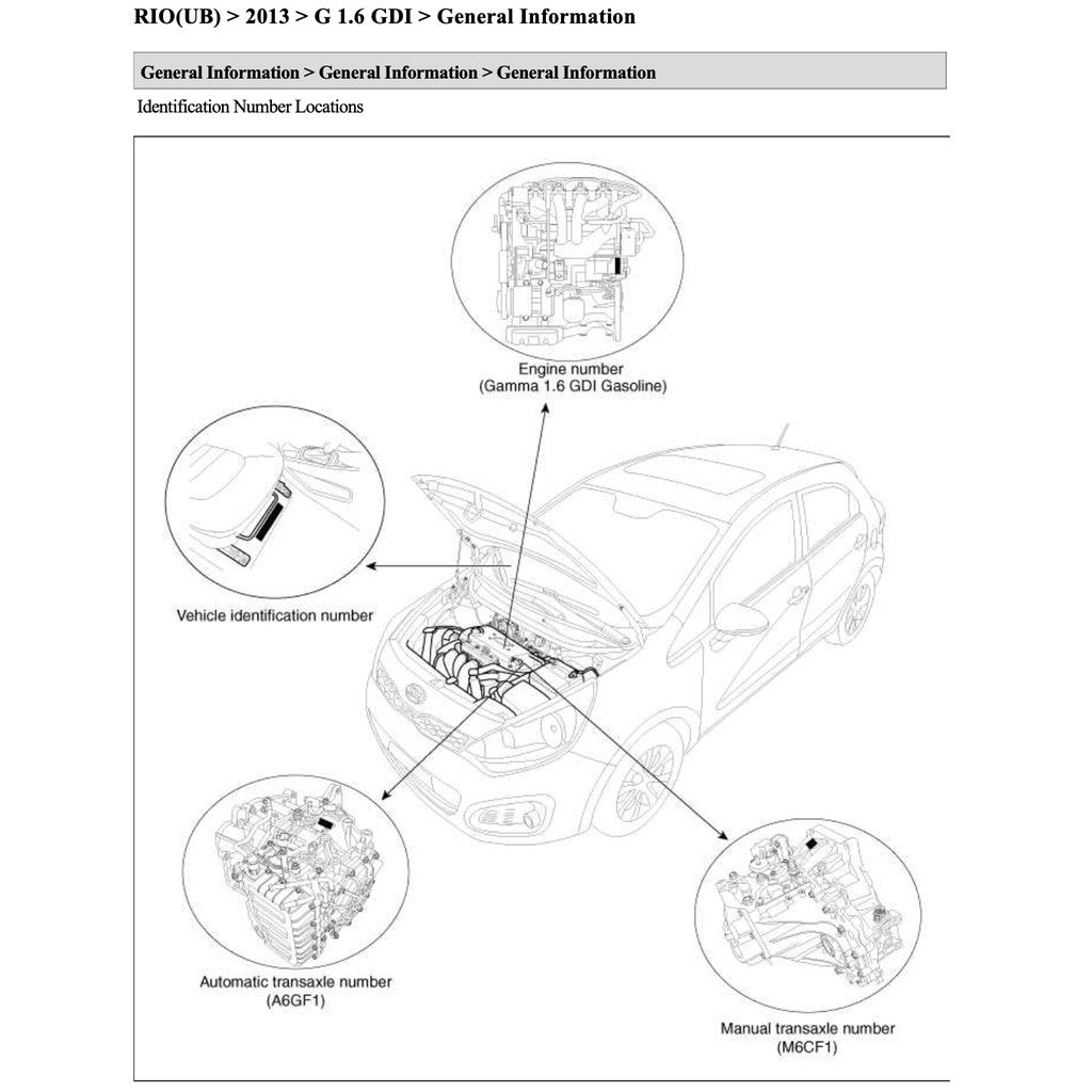 KIA RIO UB/LX (2011-2017) SERVICE WORKSHOP MANUAL