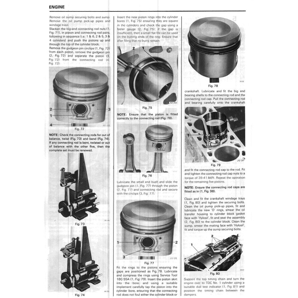 JAGUAR XJ-S(C) 3.6L (1981-1991) REPAIR OPERATION MANUAL (ROM)