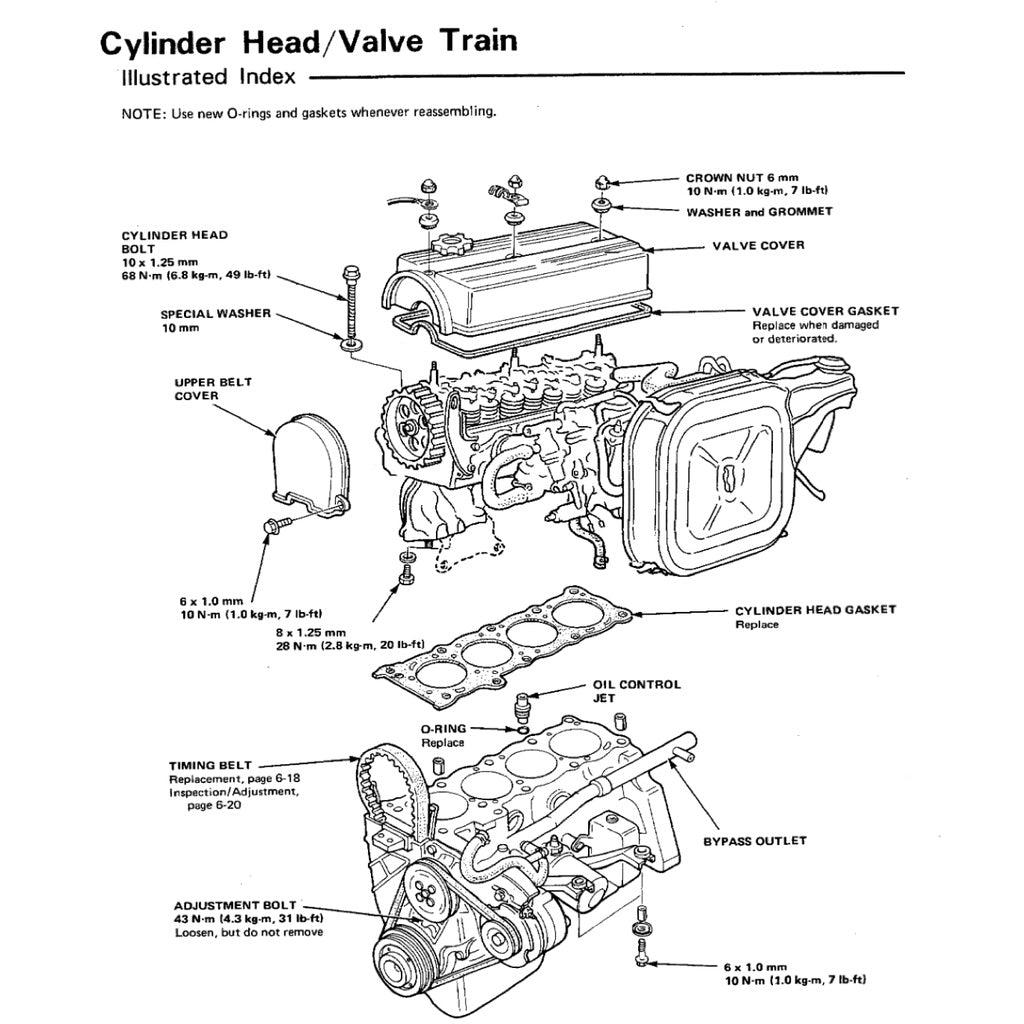 HONDA PRELUDE AB B1-6 BB (1982-1986) SERVICE WORKSHOP MANUAL