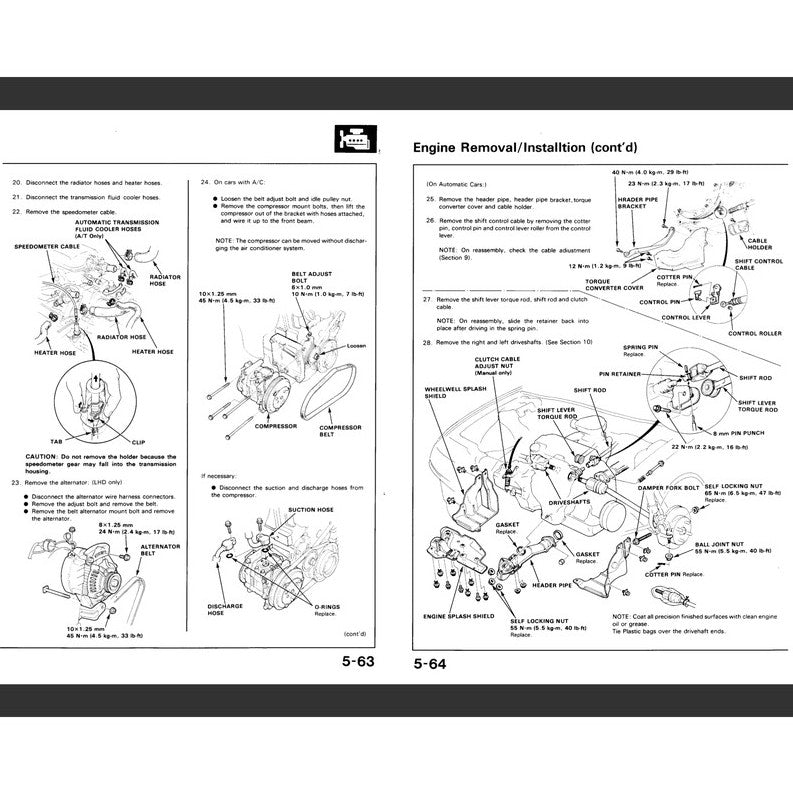 HONDA CIVIC & CRX 4 ED/EE/EF/SH (1988-1991) SERVICE WORKSHOP MANUAL