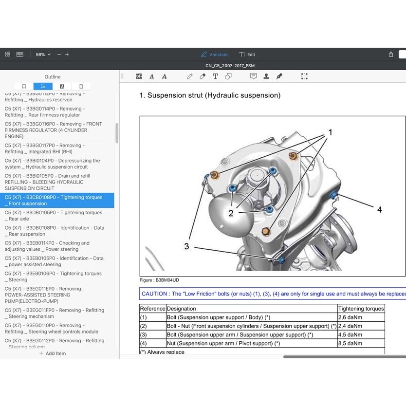 CITROEN C5 (2008-2017) SERVICE WORKSHOP MANUAL