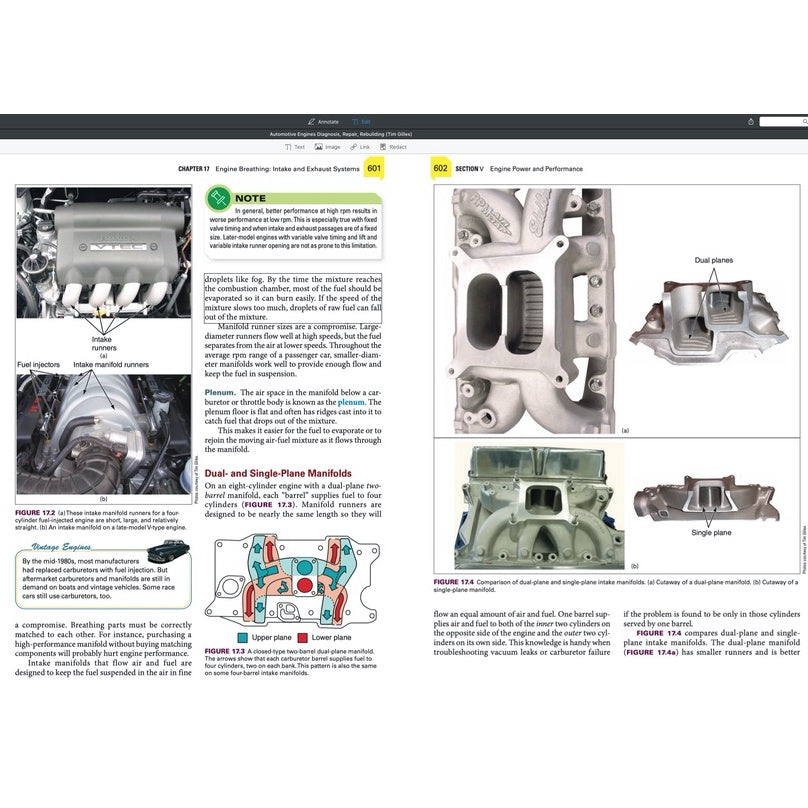 Automotive Engines: Diagnosis, Repair, Rebuilding - Tim Gilles (Ed. 2018)