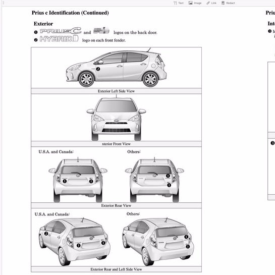 TOYOTA PRIUS-C NHP10 (2012-2019) SERVICE WORKSHOP MANUAL