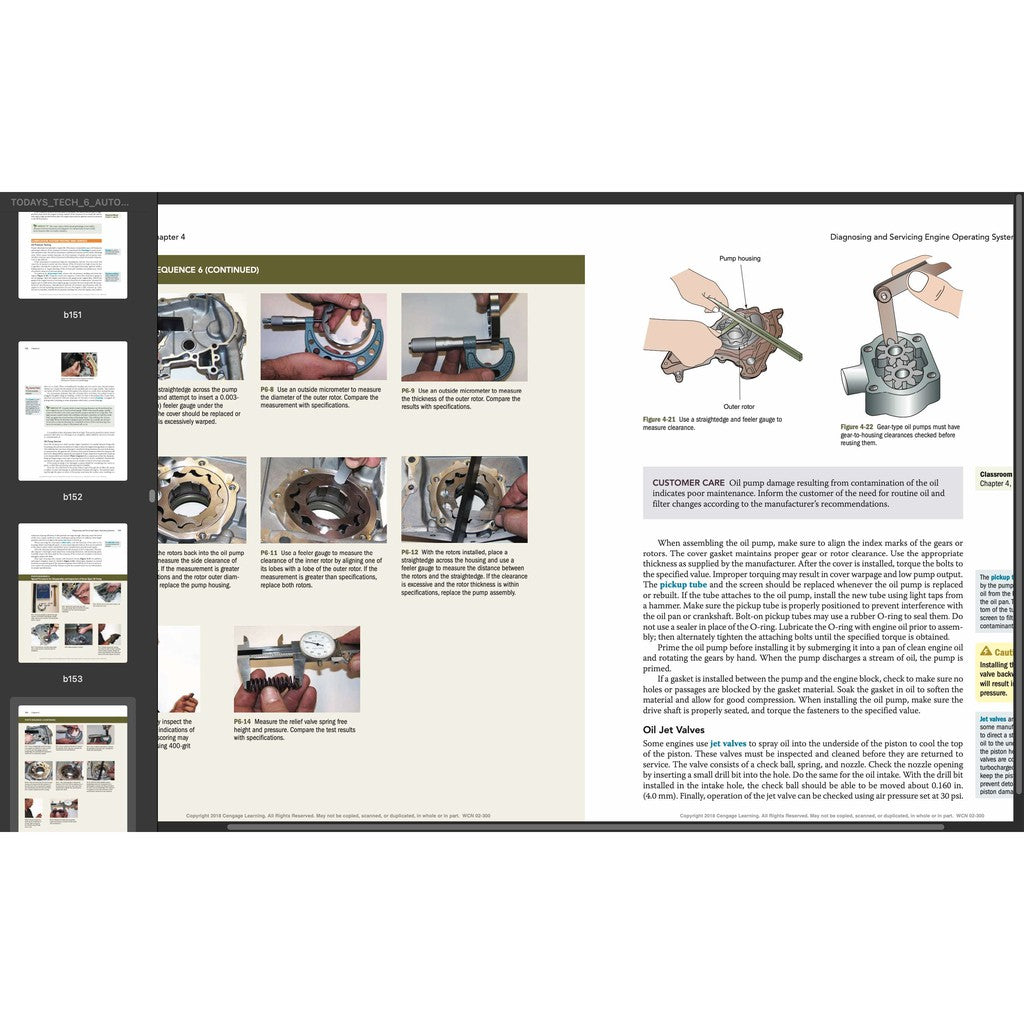 TODAY'S TECHNICIAN: AUTOMOTIVE ENGINE REPAIR & REBUILDING - TRAINING & WORKSHOP MANUAL