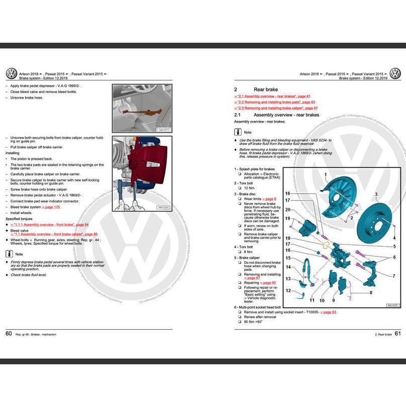 VW PASSAT B7 (2011-2015) SERVICE WORKSHOP MANUAL