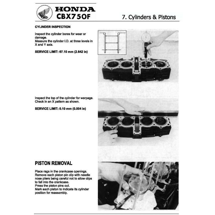 HONDA CBX 750F (1983-1988) SERVICE WORKSHOP MANUAL + PARTS CATALOGUE + OWNER'S MANUAL