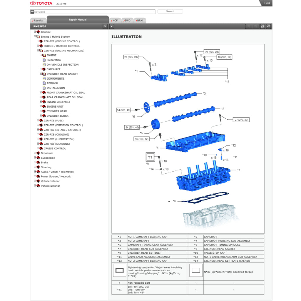 TOYOTA PRIUS ZVW50 (2015-2022) ONLINE SERVICE WORKSHOP MANUAL