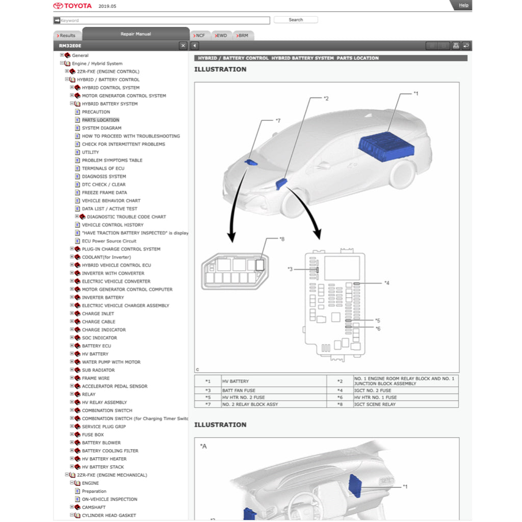 TOYOTA PRIUS ZVW50 (2015-2022) ONLINE SERVICE WORKSHOP MANUAL