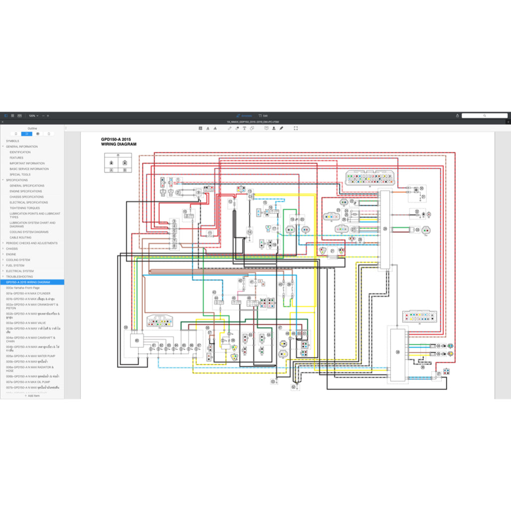 N-MAX YAMAHA NMAX GPD150-A (2015-2019) SERVICE WORKSHOP MANUAL + PARTS CATALOGUE + OWNER'S MANUAL