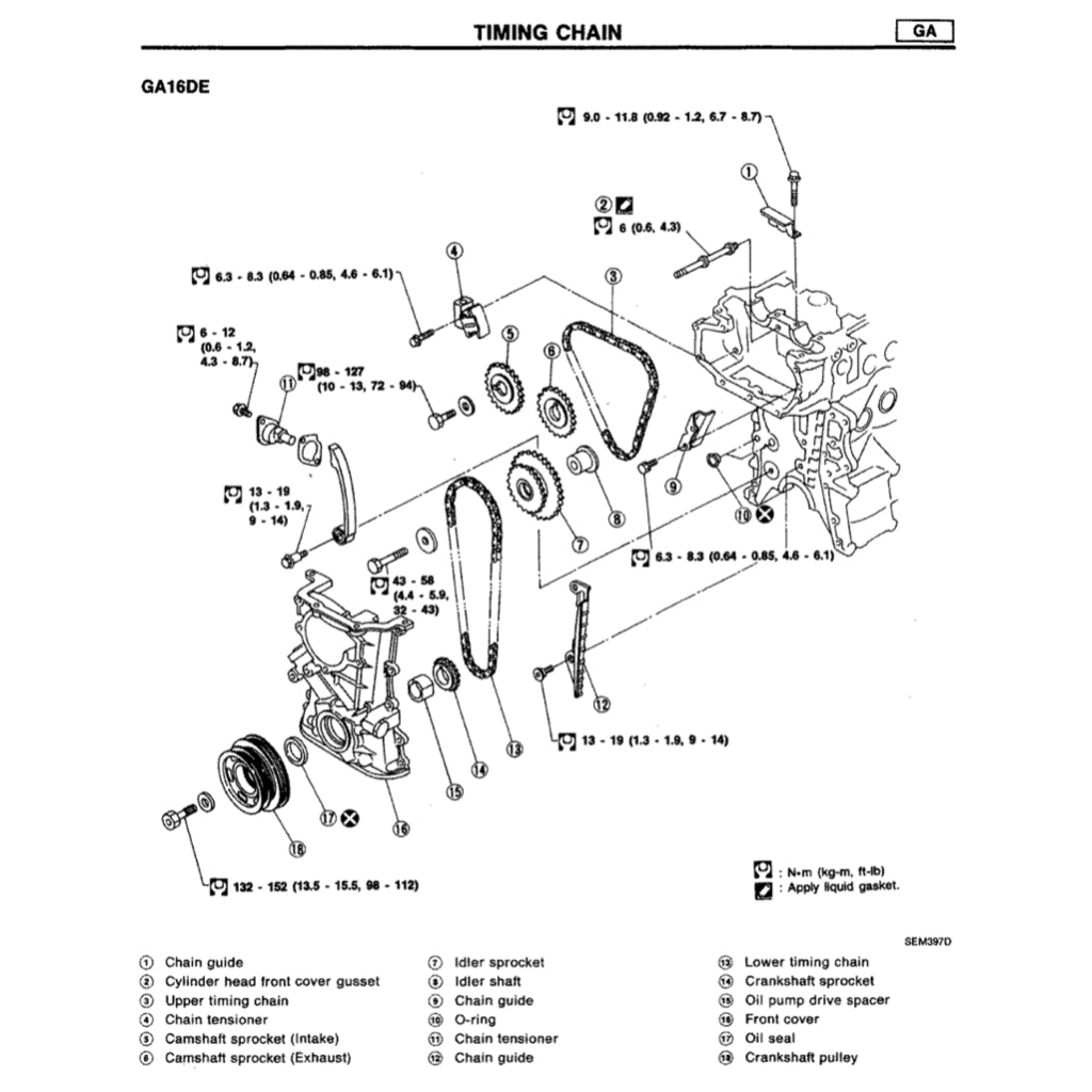 NISSAN SENTRA / SUNNY B13/N14 (1990-1995) SERVICE WORKSHOP MANUAL