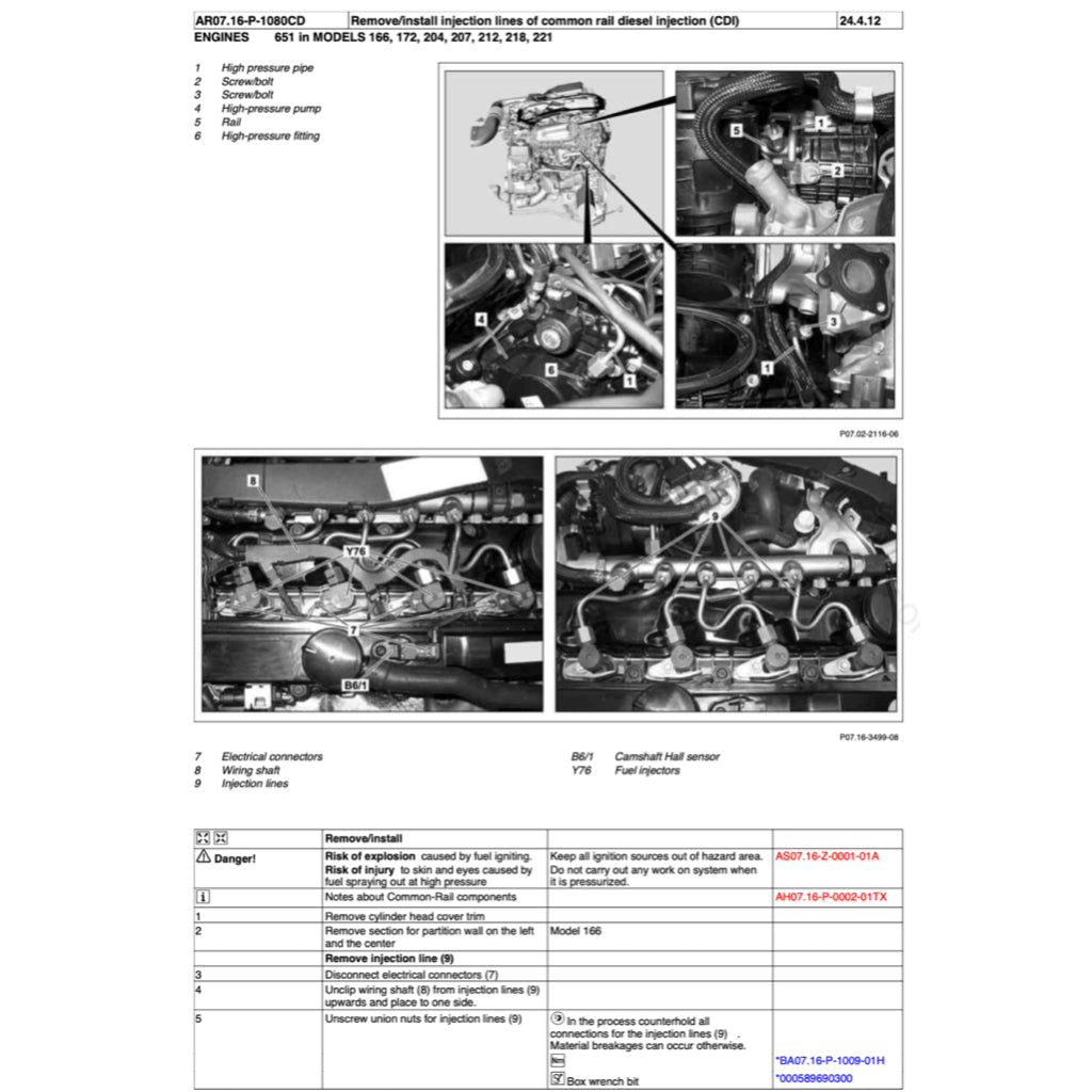 MERCEDES BENZ ENGINE OM651 SERVICE REPAIR MANUAL