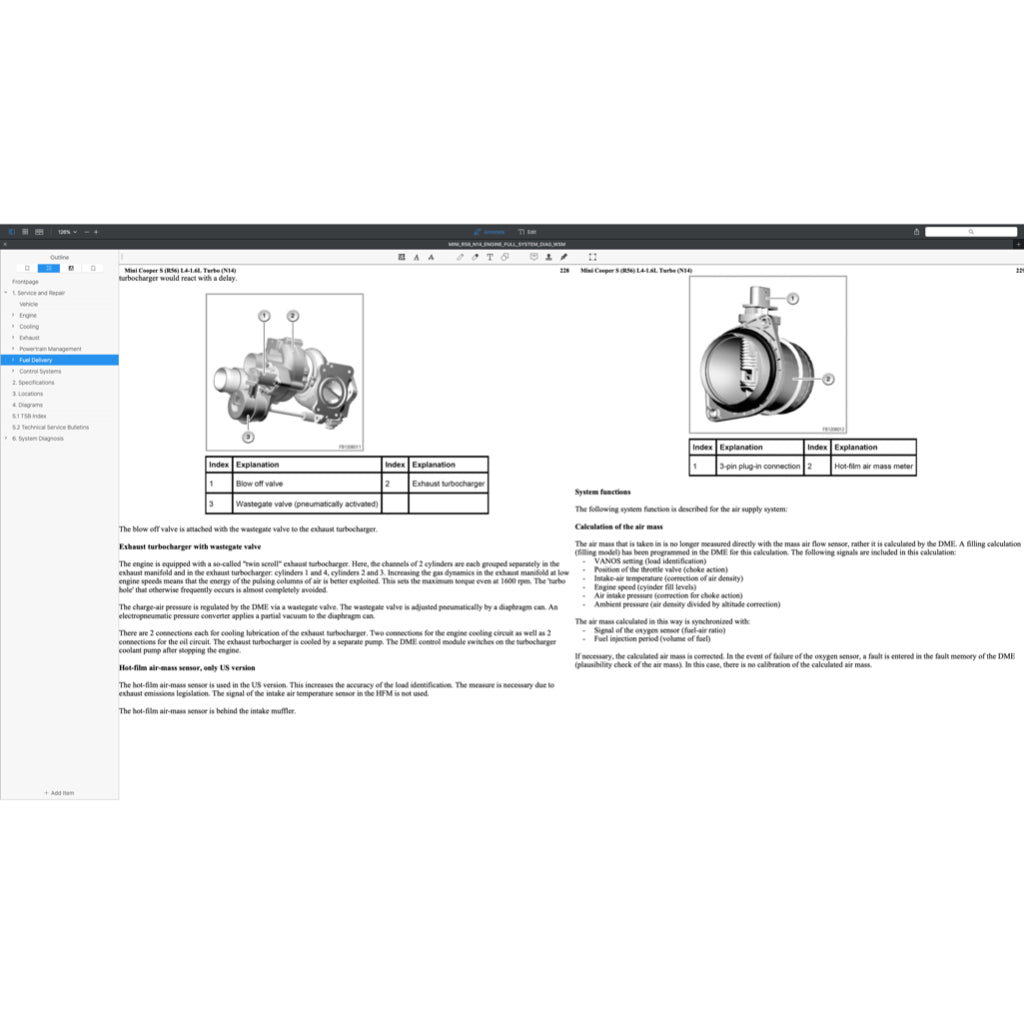 MINI COOPER S R55/56/57 N14 (2006-2012) ENGINE SERVICE WORKSHOP MANUAL + COMPONENT LOCATION+ WIRING