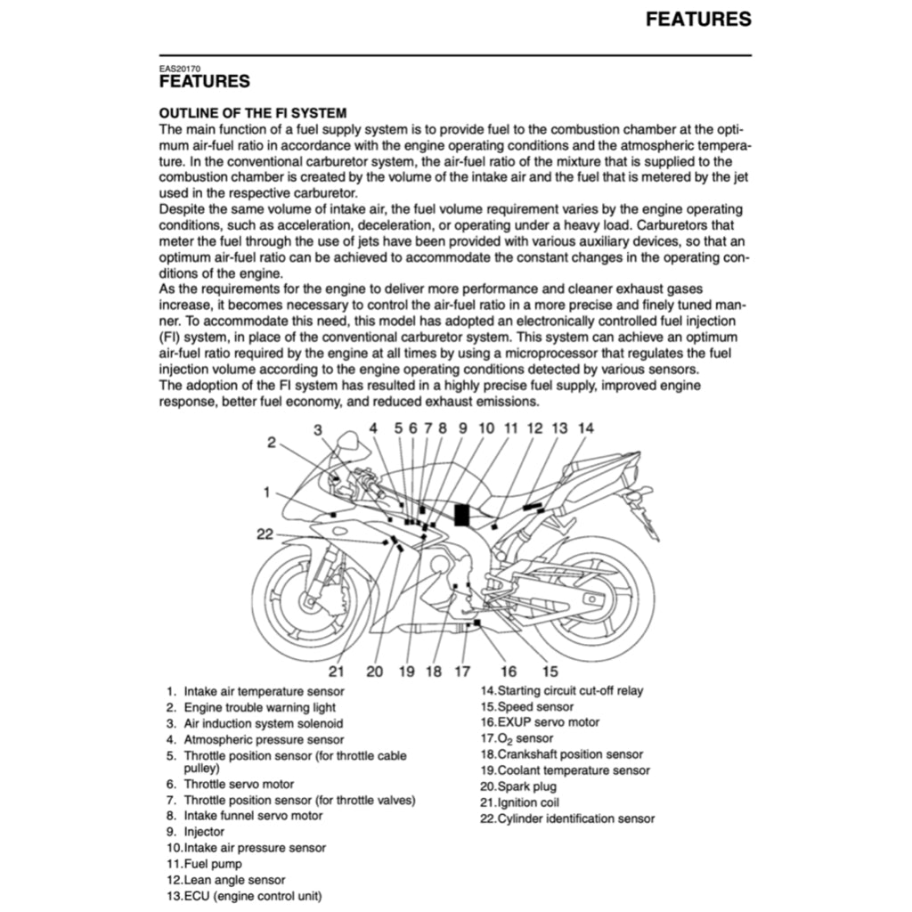 YAMAHA YZF-R1 (2007-2008) SERVICE WORKSHOP MANUAL + PARTS CATALOGUE + OWNER'S MANUAL