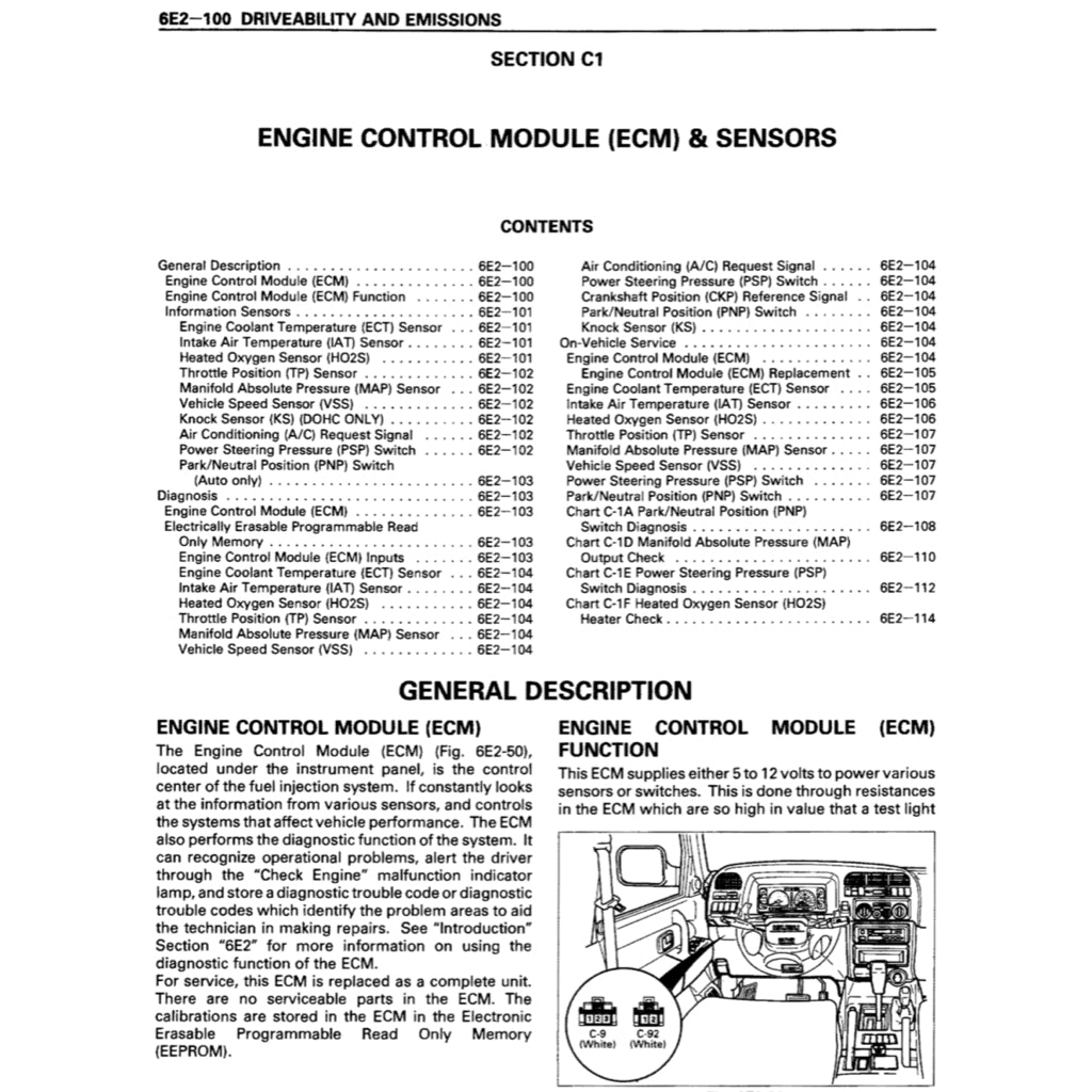 ISUZU TROOPER UX (1994-1997) SERVICE WORKSHOP MANUAL