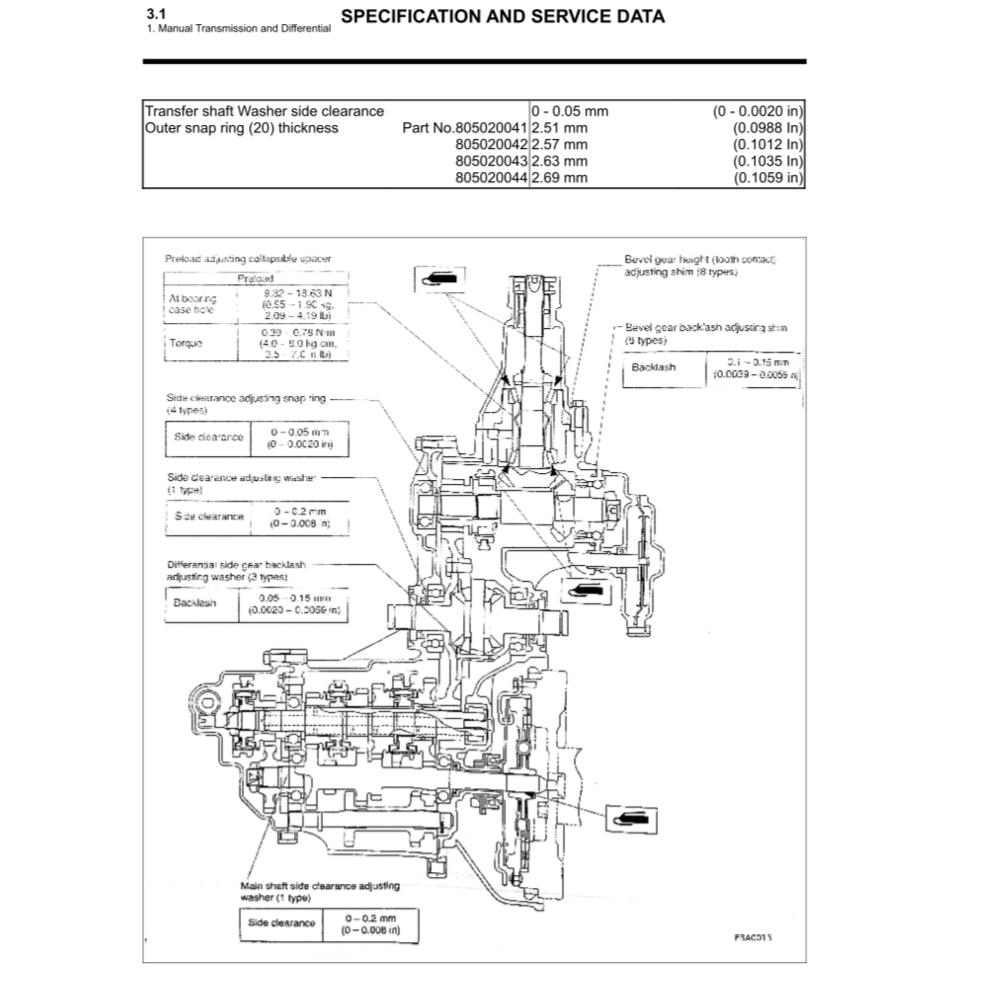 SUBARU LIBERO/SAMBAR E12 (1986-1998) SERVICE WORKSHOP MANUAL