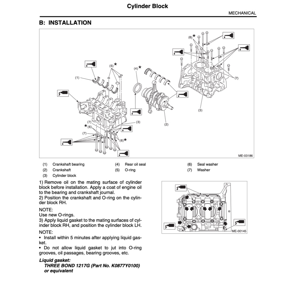 SUBARU LEGACY BL/BP (2003-2009) SERVICE WORKSHOP MANUAL
