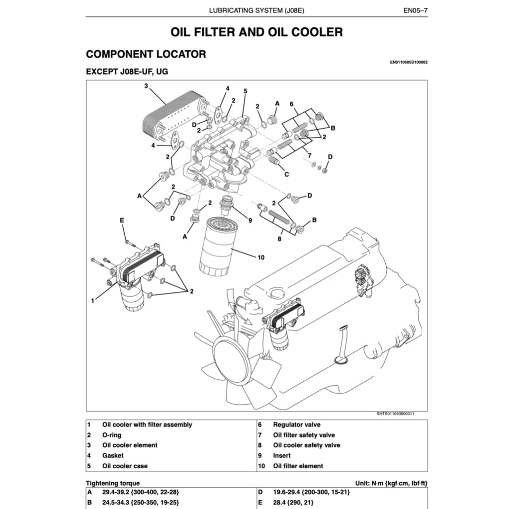 HINO ENGINE J08E-TI/VB/VC WORKSHOP SERVICE REPAIR MANUAL