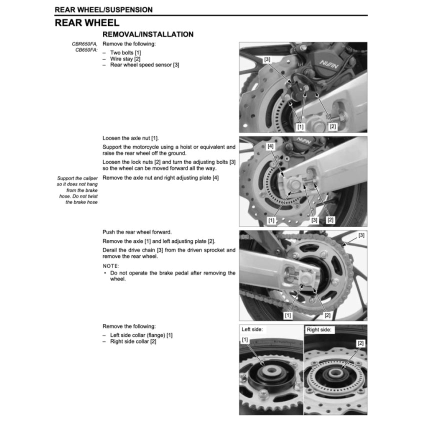 HONDA CB650F (2014-2017) SERVICE WORKSHOP MANUAL + PARTS CATALOGUE + OWNER'S MANUAL