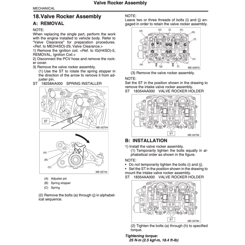 SUBARU LEGACY BM (2009-2014) SERVICE WORKSHOP MANUAL