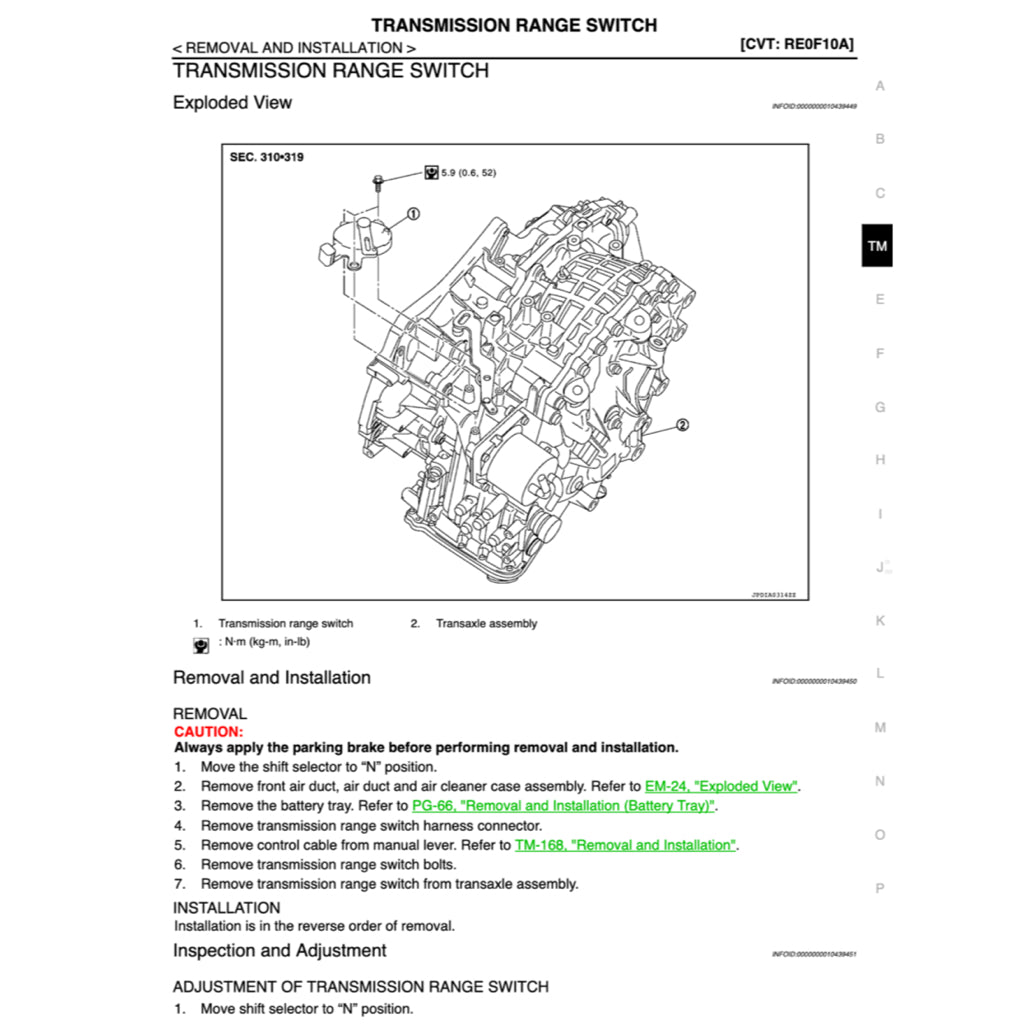 NISSAN NV200 VANETTE (2012-2023) SERVICE WORKSHOP MANUAL