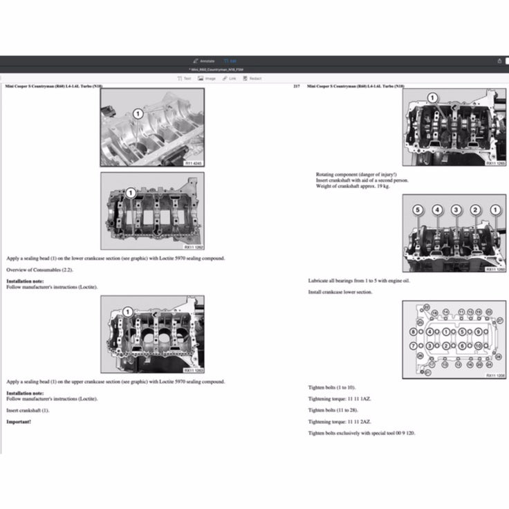 MINI COUNTRYMAN COOPER S R60 / N18 (2010-2016) SERVICE WORKSHOP MANUAL