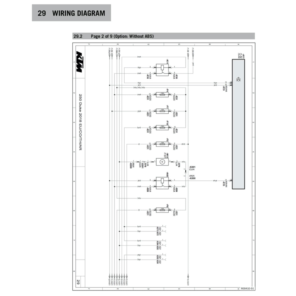 KTM DUKE 250 (2015-2024) SERVICE WORKSHOP MANUAL + PARTS CATALOGUE + OWNER'S MANUAL