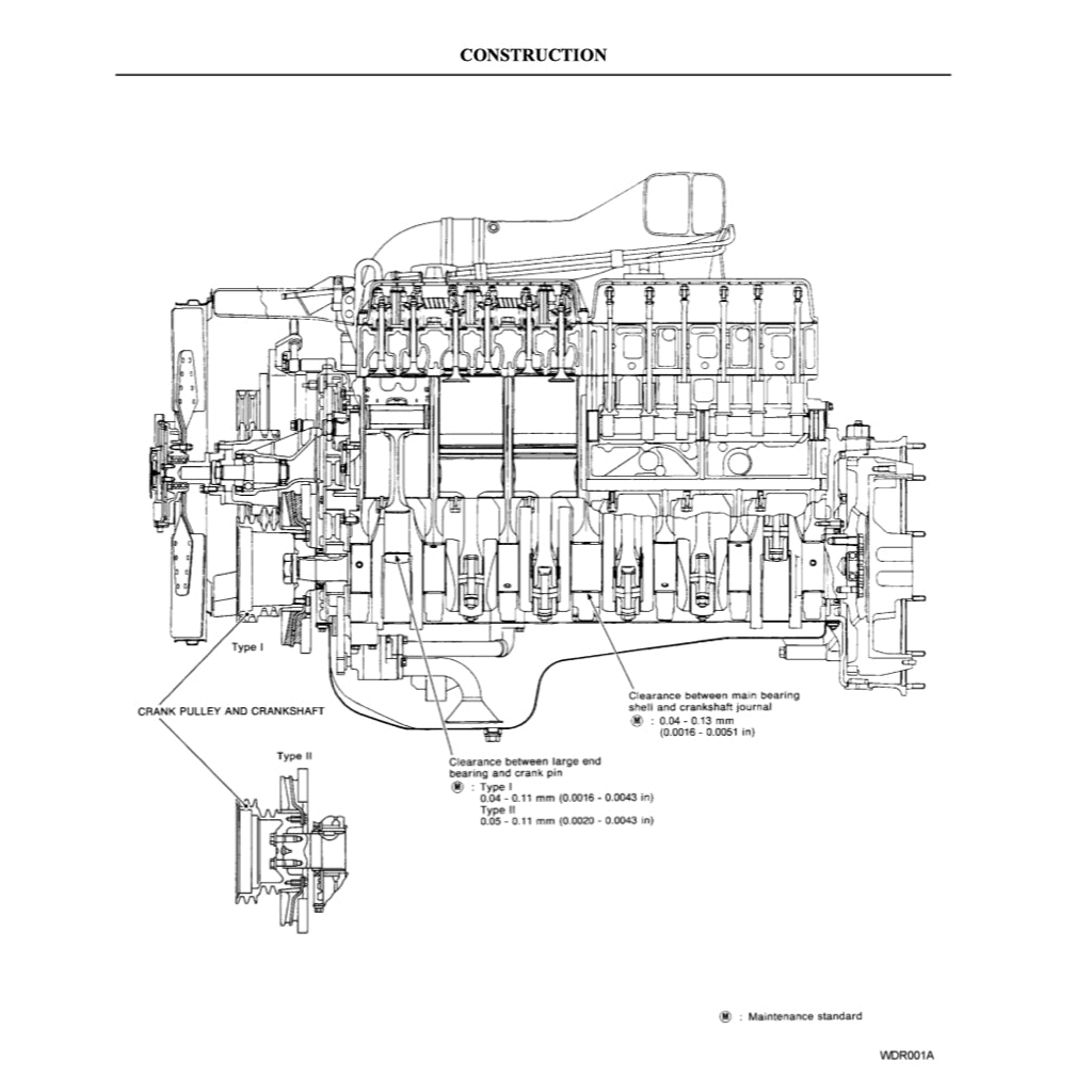 NISSAN UD DIESEL ENGINE PF6/PF6T/PFT6TA/PF6TB/PF6TC SERVICE REPAIR MANUAL
