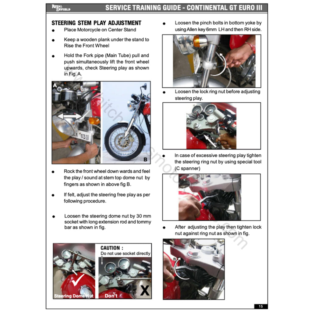 ROYAL ENFIELD CONTINENTAL GT 535 (2013-2016) SERVICE WORKSHOP MANUAL + PARTS CATALOGUE + OWNER'S MANUAL