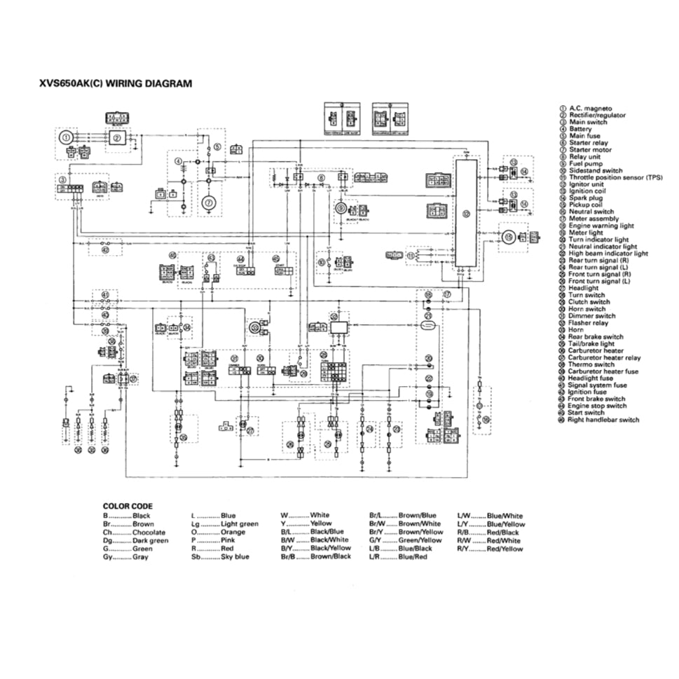 YAMAHA XVS650 DRAG STAR (1998-2007) SERVICE WORKSHOP MANUAL +PARTS CATALOGUE +OWNER'S MANUAL