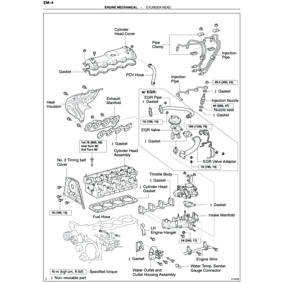 TOYOTA ENGINE 5L-E SERVICE REPAIR WORKSHOP MANUAL HILUX/LAND CRUISER/HIACE/FORTUNER
