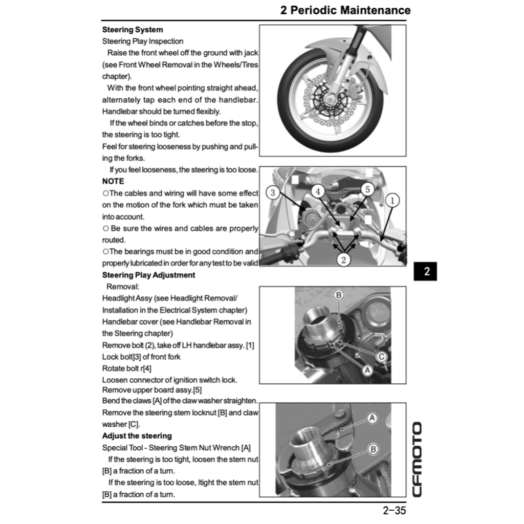 CFMOTO 650MT CF650-3/3C/3F (2017-2024) SERVICE WORKSHOP MANUAL + PARTS CATALOGUE + OWNER'S MANUAL