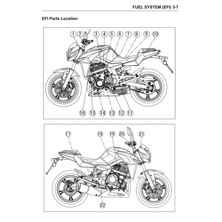 CFMOTO 650NK CF650 (2013-2016) SERVICE WORKSHOP MANUAL + OWNER'S MANUAL
