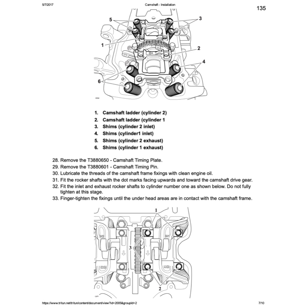 TRIUMPH THRUXTON R 1200 (2016-2023) SERVICE WORKSHOP MANUAL + OWNER'S MANUAL