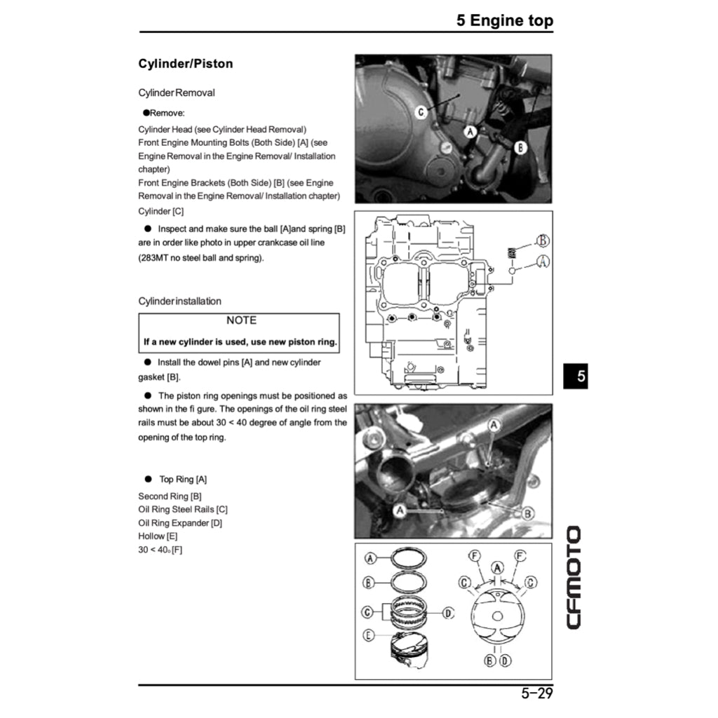 CFMOTO 400NK CF400-A (2017-2022) SERVICE WORKSHOP MANUAL + PARTS CATALOGUE + OWNER'S MANUAL
